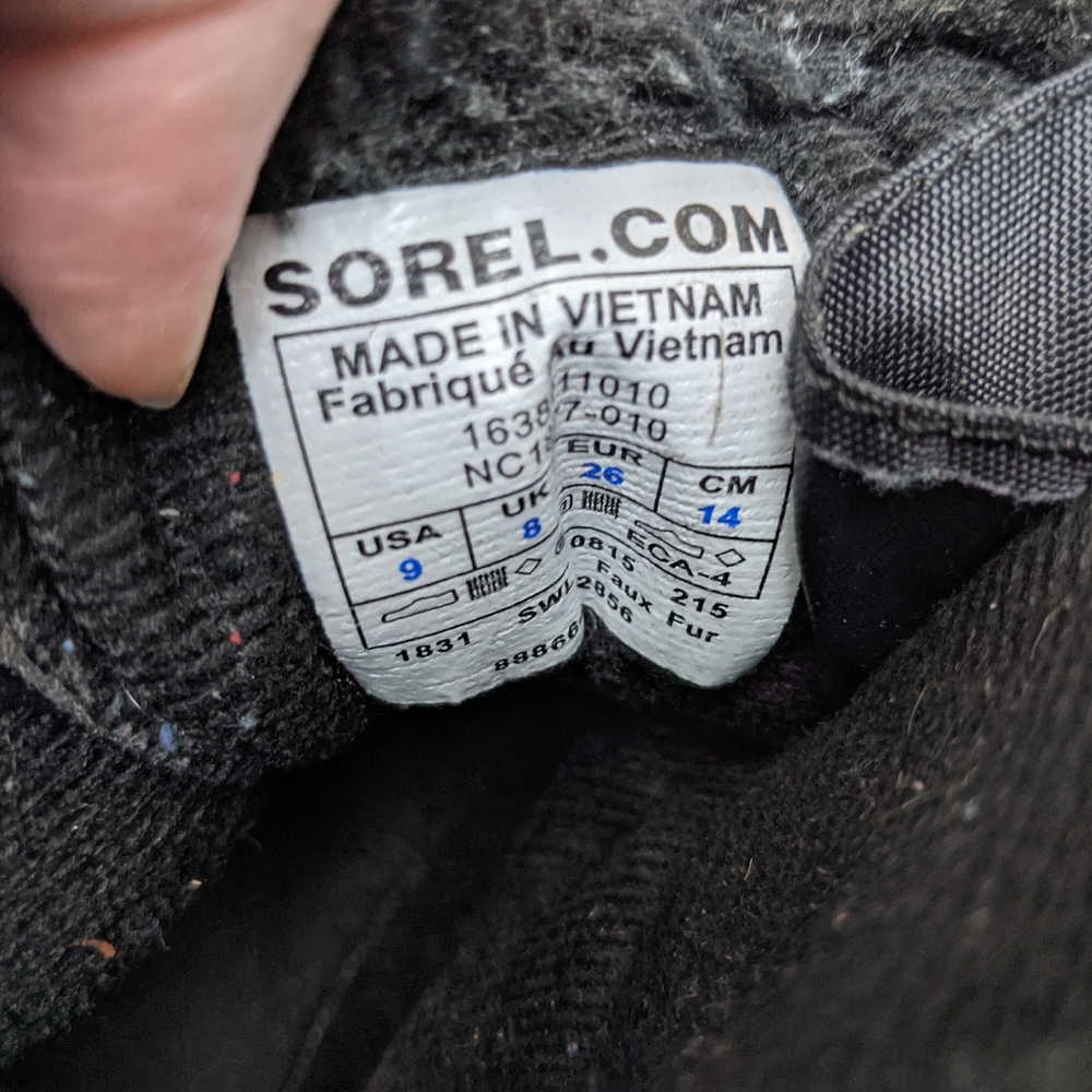 Sorel Unisex Toddler Commender Insulated Snow Boots Size 9 - Picture 6 of 10